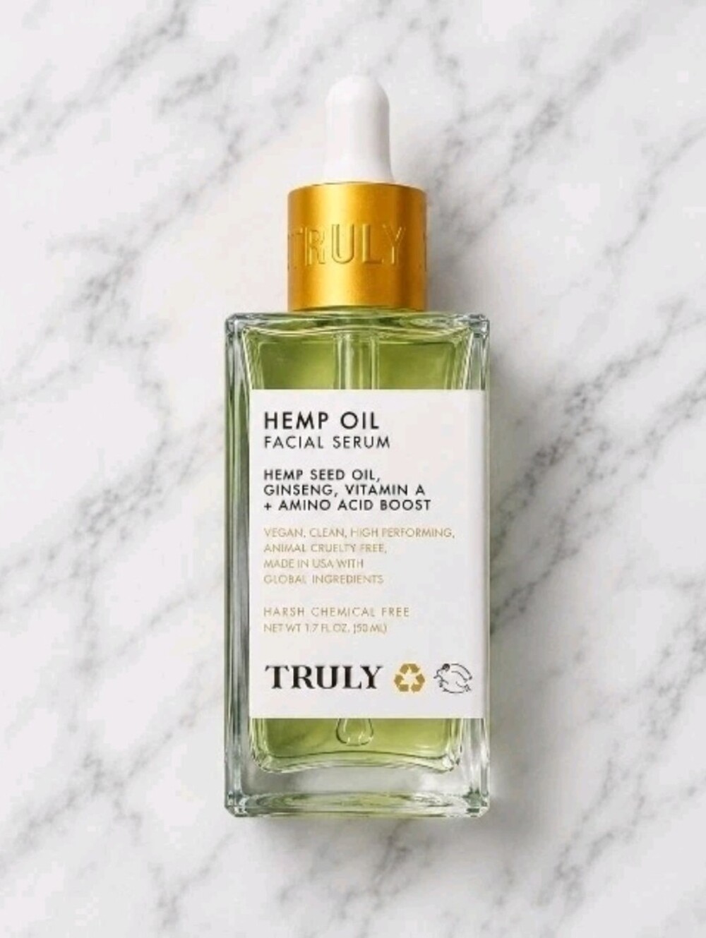 Truly Beauty H*mp Oil Facial Serum New 50ml/1.7oz Dropper NEW!